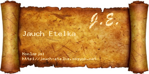 Jauch Etelka névjegykártya