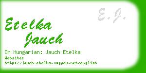 etelka jauch business card